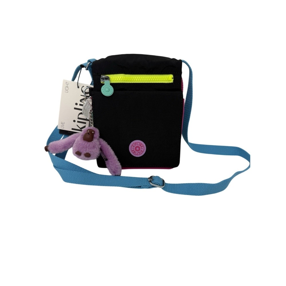 KIPLING  New Eldorado Crossbody Rainbow Black Travel Bag Handbag